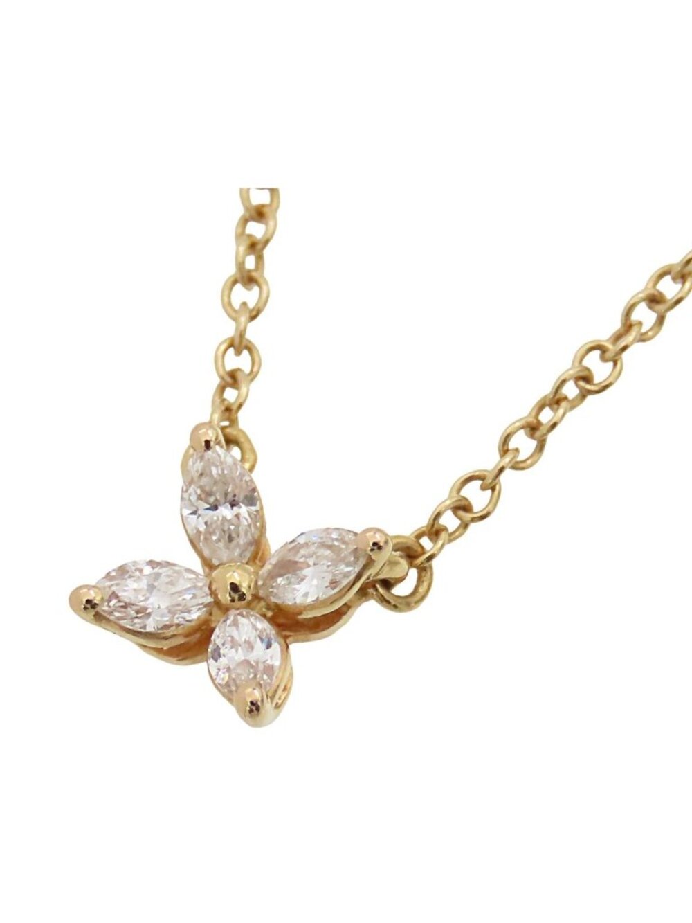 Tiffany & Co Victoria Necklace Medium Marquise Shape Pink Gold 18k Diamond